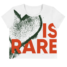 Load image into Gallery viewer, LoveIsRare All-Over Print Crop Tee
